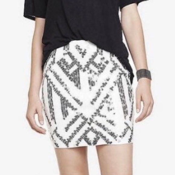 Express sequin bodycon skirt - Picture 2 of 6